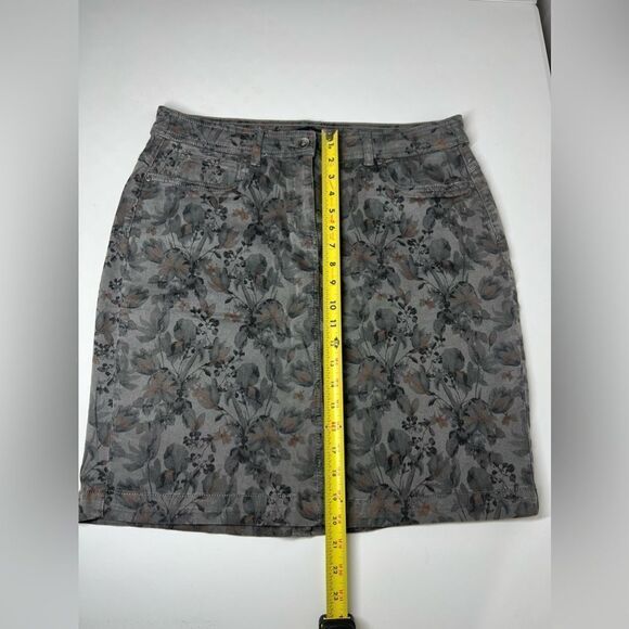 Bonita Germany Bohemian Floral Print Denim Set Jacket 46 EU + Skirt 42 EU Gray - Picture 7 of 16